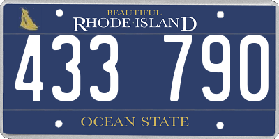 RI license plate 433790