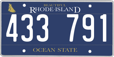 RI license plate 433791