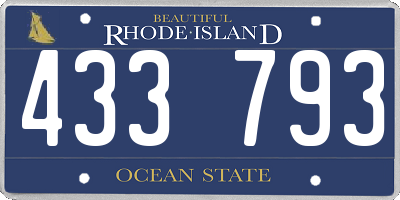 RI license plate 433793