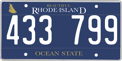 RI license plate 433799