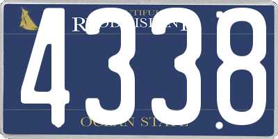 RI license plate 4338
