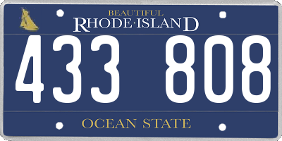 RI license plate 433808