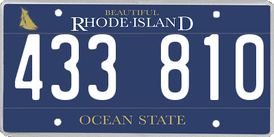 RI license plate 433810