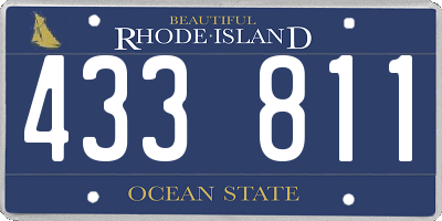 RI license plate 433811