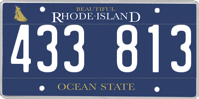 RI license plate 433813