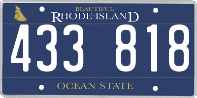 RI license plate 433818