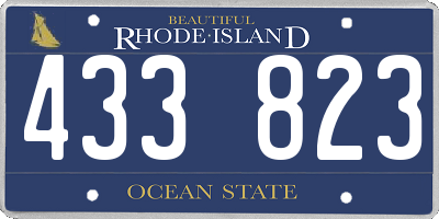 RI license plate 433823