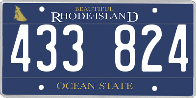 RI license plate 433824