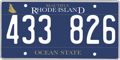 RI license plate 433826