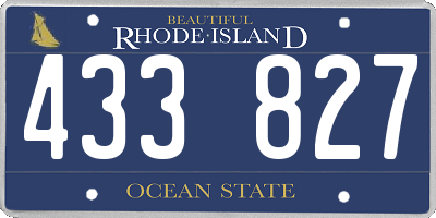 RI license plate 433827
