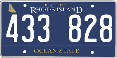 RI license plate 433828