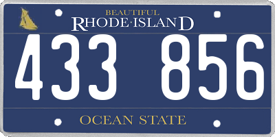 RI license plate 433856