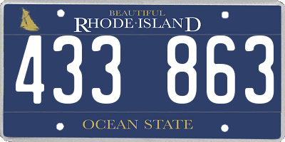 RI license plate 433863