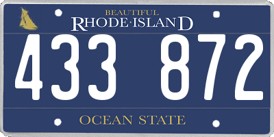 RI license plate 433872