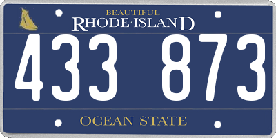 RI license plate 433873