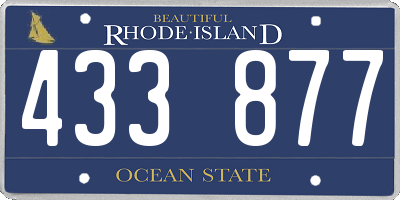 RI license plate 433877