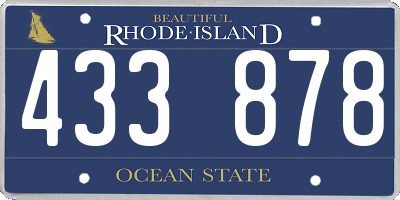 RI license plate 433878