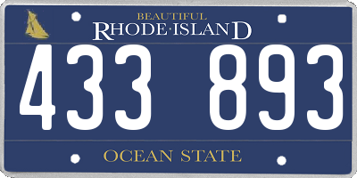 RI license plate 433893
