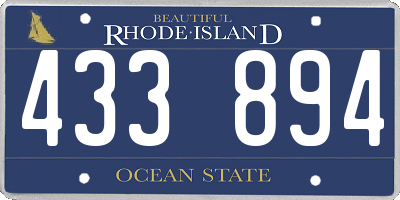 RI license plate 433894