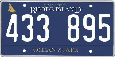 RI license plate 433895