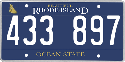 RI license plate 433897