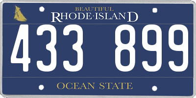 RI license plate 433899