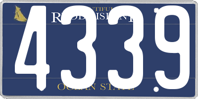 RI license plate 4339