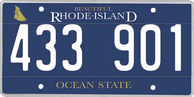 RI license plate 433901