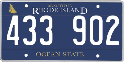 RI license plate 433902