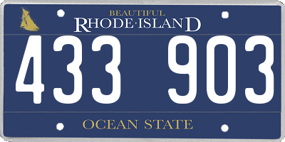 RI license plate 433903