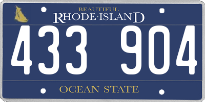RI license plate 433904