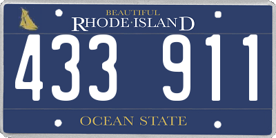 RI license plate 433911