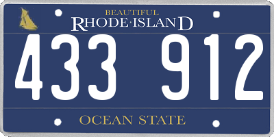 RI license plate 433912
