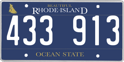 RI license plate 433913