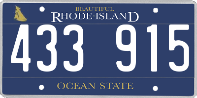 RI license plate 433915