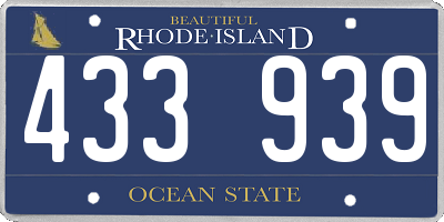 RI license plate 433939