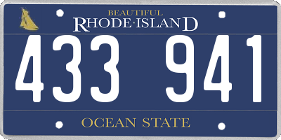 RI license plate 433941