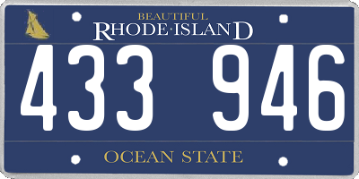 RI license plate 433946