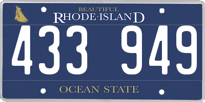 RI license plate 433949