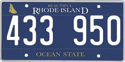 RI license plate 433950