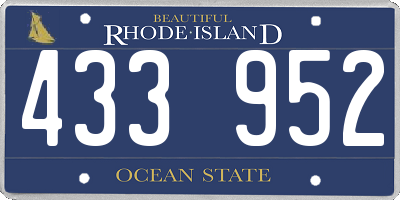 RI license plate 433952