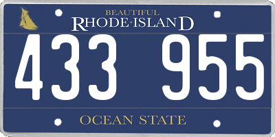 RI license plate 433955