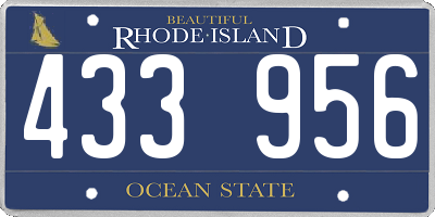 RI license plate 433956