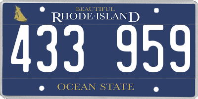 RI license plate 433959