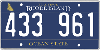 RI license plate 433961