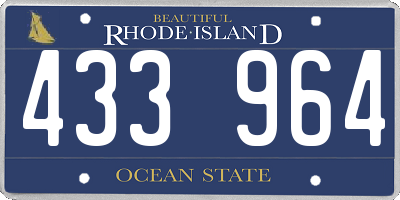 RI license plate 433964