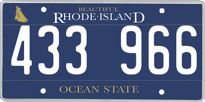 RI license plate 433966