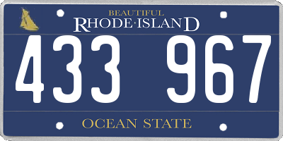 RI license plate 433967