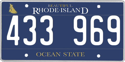 RI license plate 433969