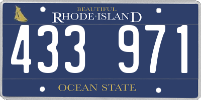 RI license plate 433971